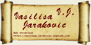 Vasilisa Jaraković vizit kartica